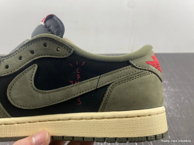Rep Husky 'BLACK X DM7866-002 SCOTT LOW OG AIR 1 SP OLIVE' TRAVIS JORDAN 0708